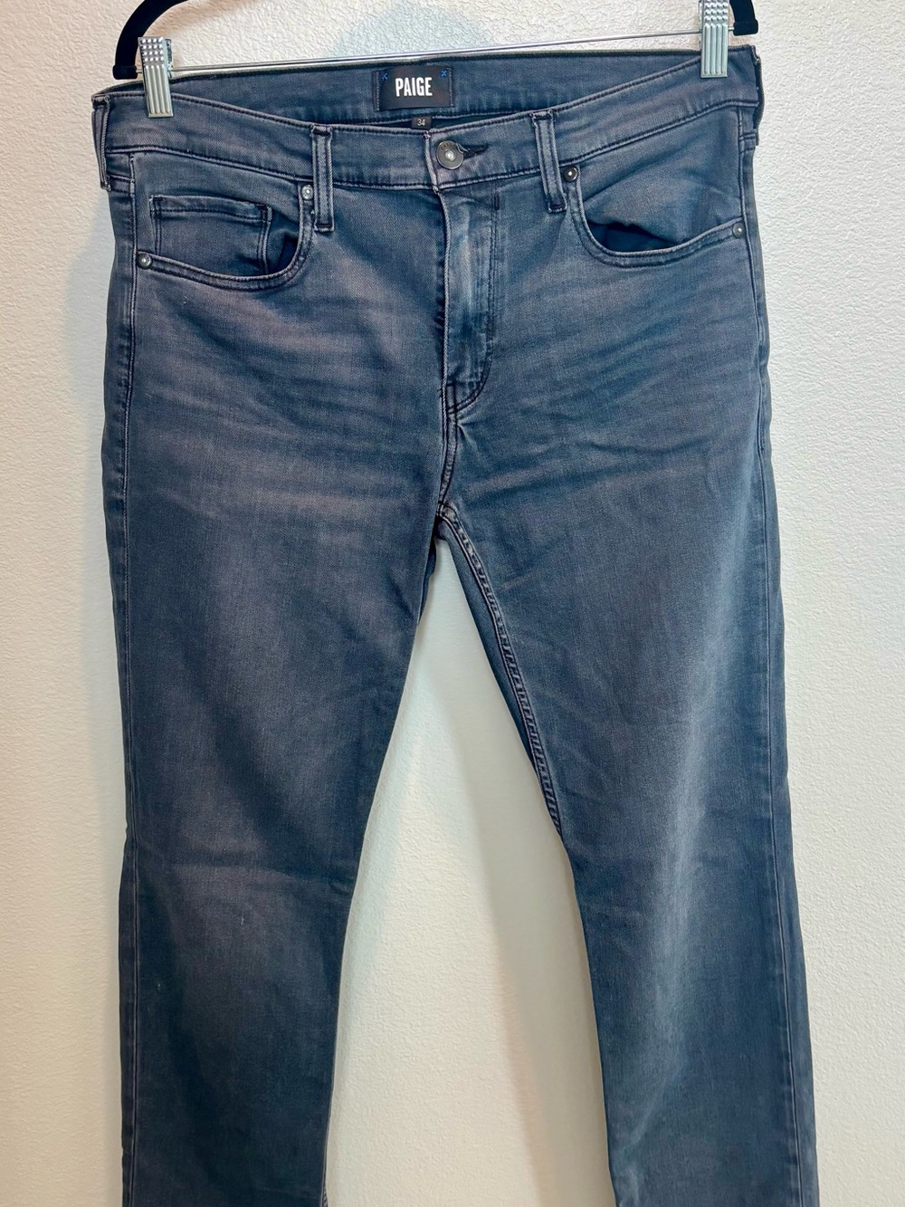 PAIGE Men’s Charcoal Slim Jeans